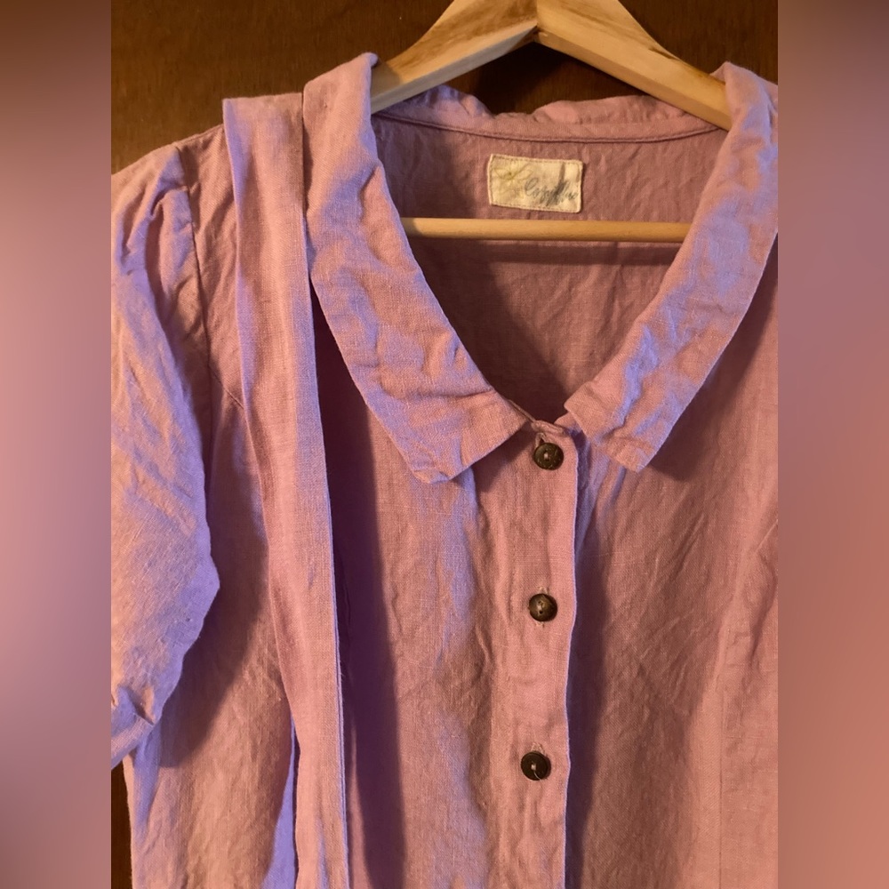 Lilac 100% linen dress. Welcome spring!